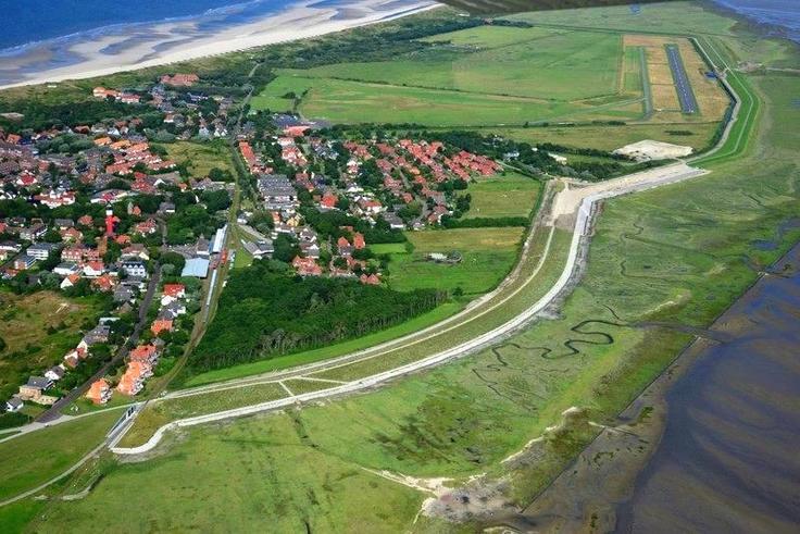 Luftbild der Insel Wangerooge