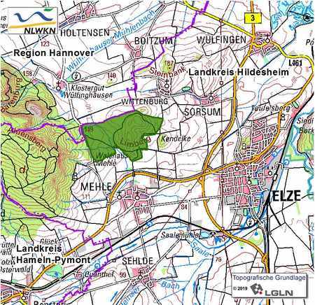 Übersichtskarte des Landschaftsschutzgebietes