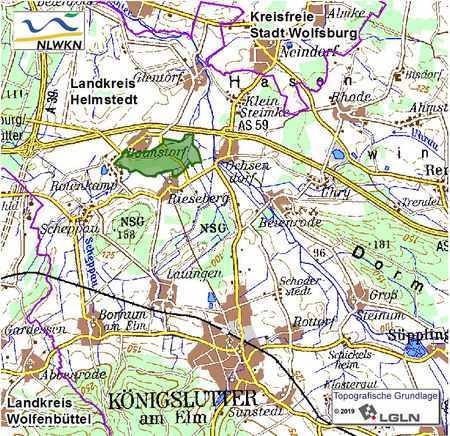 Übersichtskarte des Landschaftsschutzgebietes