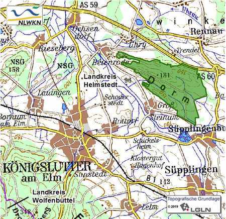 Übersichtskarte des Landschaftsschutzgebietes