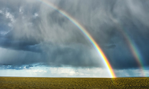 Regenbogen über der Nordsee