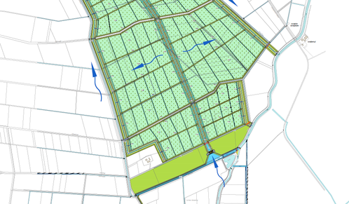 Lageplan des geplanten Schilfpolders