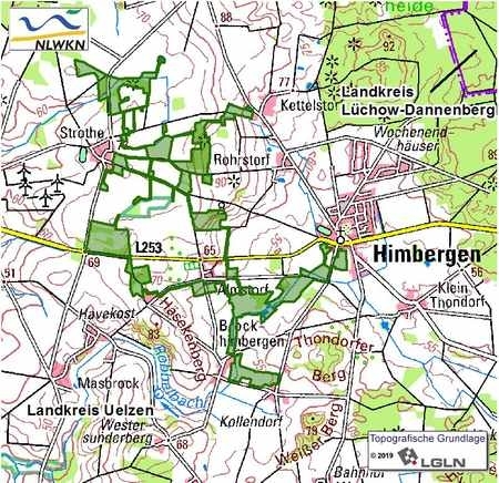 Übersichtskarte des Landschaftsschutzgebietes