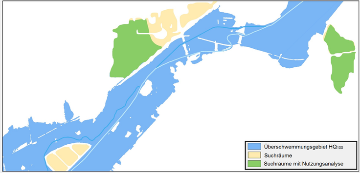 Überschwemmungsgebiet, Suchräume und Suchräume mit Nutzungsanalyse der Schunter bei Lehre