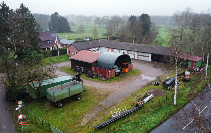 Der Stützpunkt in Langenhausen aus der Luft.