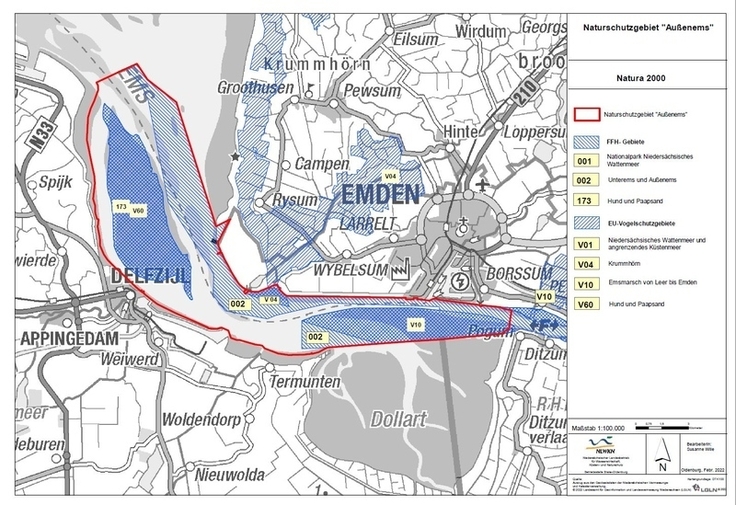 Natura 2000-Gebiete im Bereich des Ems-Ästuars