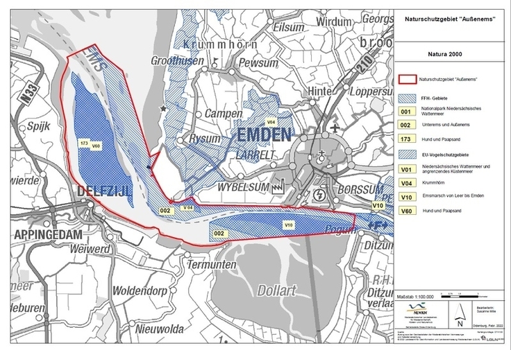 Natura 2000-Gebiete im Bereich des Ems-Ästuars