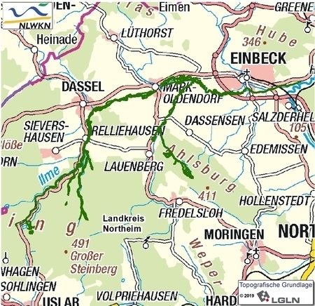 Karte des Gebietes