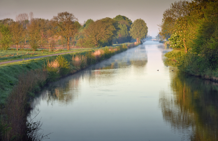 Frühlingsmorgen am Ems-Jade-Kanal