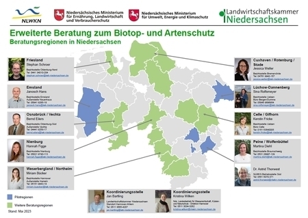 Beratungsregionen in Niedersachsen