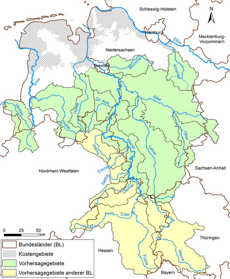 HWVZ Flussgebiete operationeller Einsatz