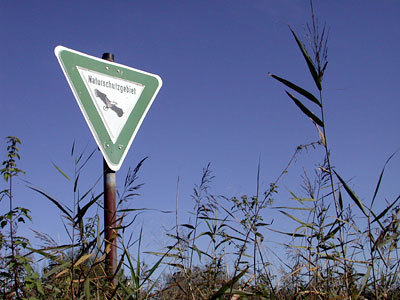 Historisches Naturschutzgebiets-Schild