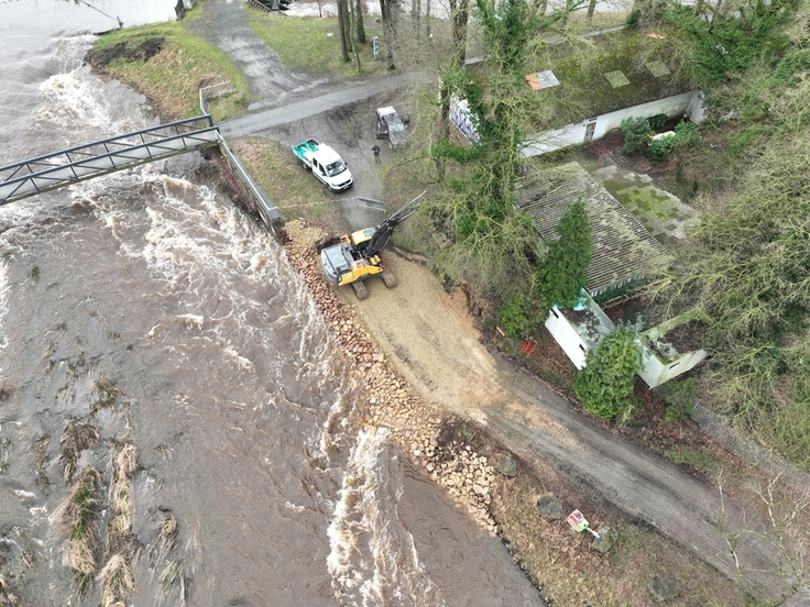 Rund 750 Tonnen Steine wurden verbaut, um den Gehweg zu sichern. (Foto: NLWKN)