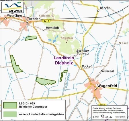 Übersichtskärtchen zum Landschaftschutzgebiet