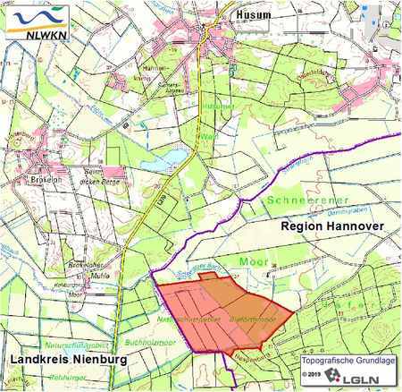 Übersichtskärtchen zum Naturschutzgebiet Bieförthmoor