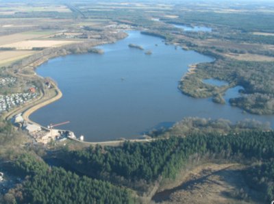 Luftbildaufnahme der Talsperre Thülsfeld