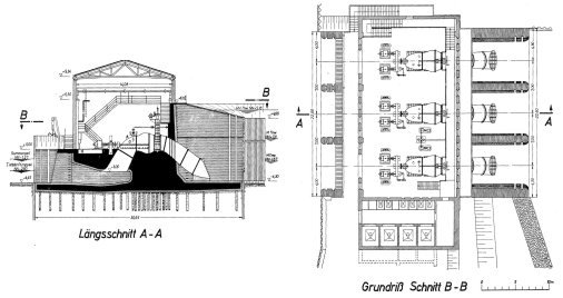 Längsschnitt Draufsicht Schöpfwerk Borssum