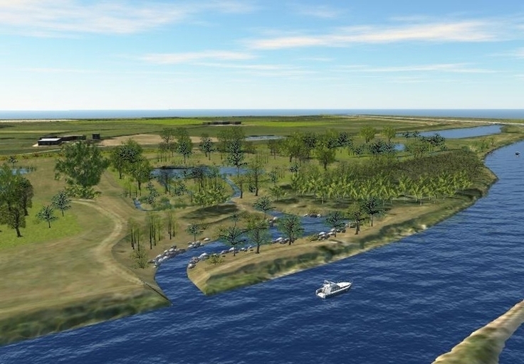 Animation einer geplanten Maßnahme im Deichvorland im Rahmen des Masterplan Ems