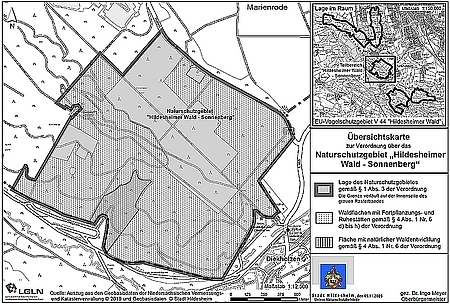 Verordnungskarte des Gebietes