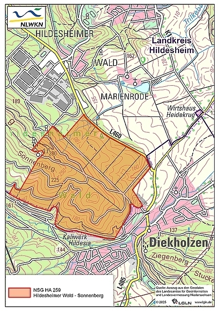 Übersichtskarte des Schutzgebietes
