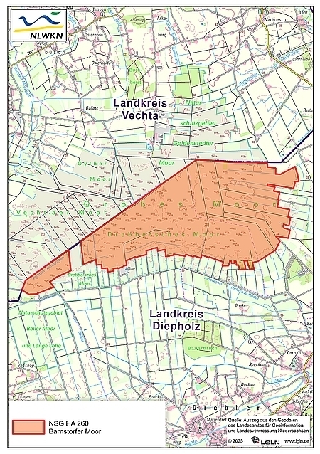 Übersichtskarte des Schutzgebietes
