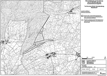 Übersicht der Verordnungskarte des Landschaftsschutzgebietes