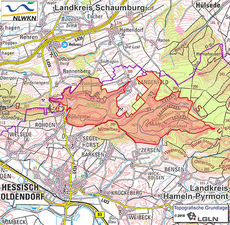 Übersichtskarte des Schutzgebietes