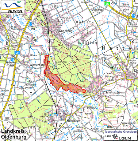 Übersichtskarte des Schutzgebietes