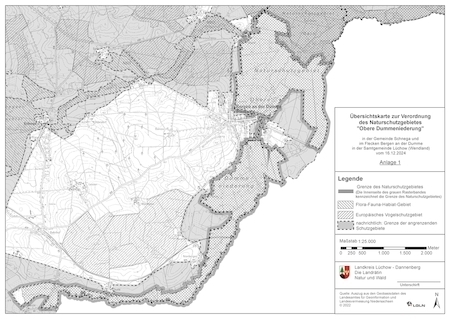 Übersichtskarte zur Verordnung des Gebietes