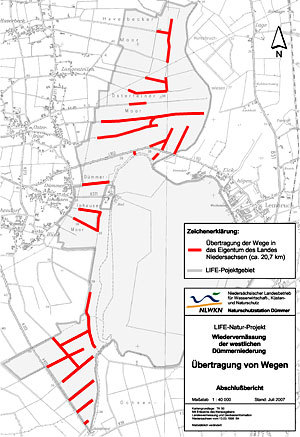 Pathways were transferred into ownership of Lower Saxony