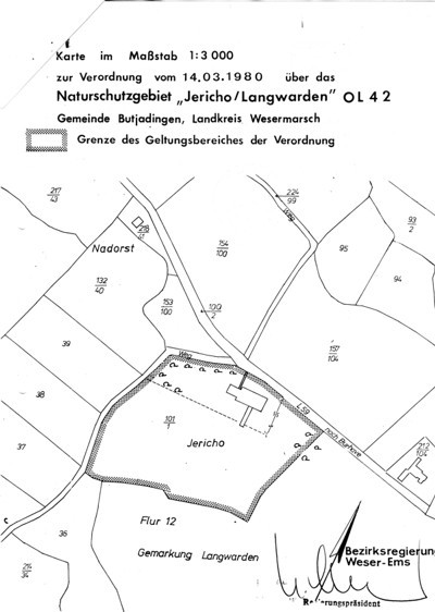 Verordnungskarte des Gebietes