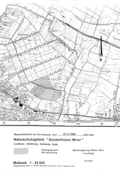 Verordnungskarte des Gebietes