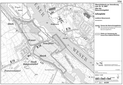 Verordnungskarte zum NSG "Juliusplate"