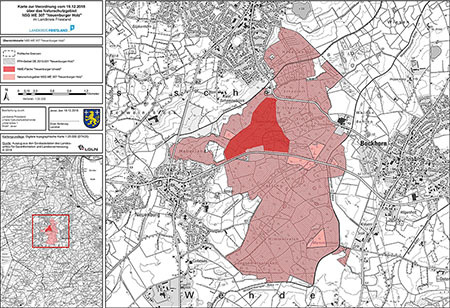 Übersichtskarte der Verordnung des Naturschutzgebietes Neuenburger Holz
