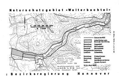 Verordnungskarte des Gebietes