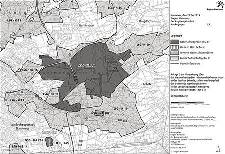 Verordnungsübersichtskarte des Naturschutzgebietes "Altwarmbüchener Moor"