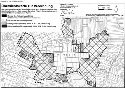 Verordnungskarte des Gebietes