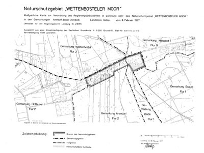 Verordnungskarte des Gebietes