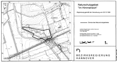 Verordnungskarte des Gebietes