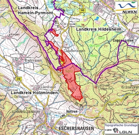 Übersichtskarte des Schutzgebietes