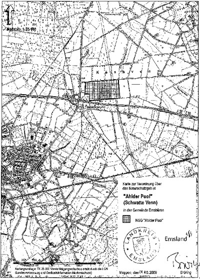 Verordnungskarte zum Naturschutzgebiet "Ahlder Pool"