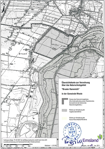 Übersichtskarte zur Naturschutzgebietsverordnung