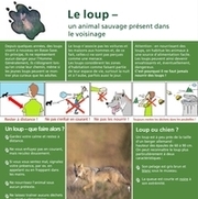 Infoblatt "Le loup – un animal sauvage présent dans le voisinage"