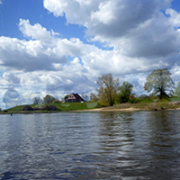 Während der Fachtagung „Alles im Fluss – auch bei Hochwasser?“ hatten die Gäste die Elbe direkt vor Augen.