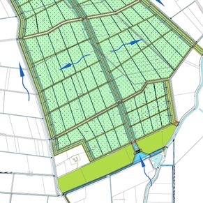 Lageplan des geplanten Schilfpolders