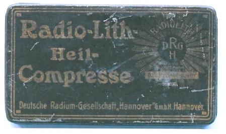 Radium haltige Heilkompresse (Anfang 1900)