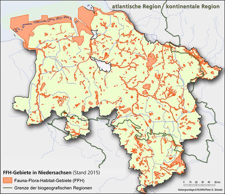Übersichtskarte FFH-Gebiete in Niedersachsen