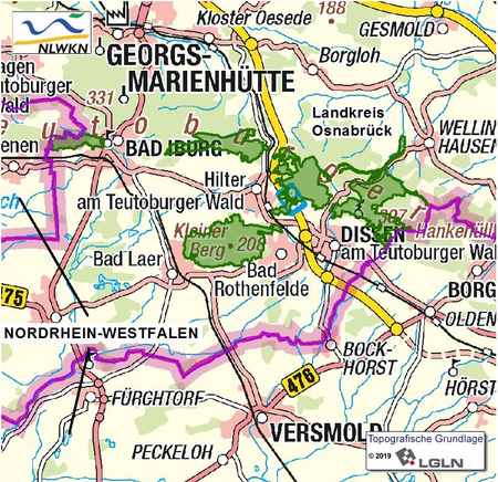 Übersichtskarte des Landschaftsschutzgebietes