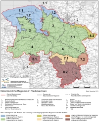 Naturräumliche Regionen Niedersachsens