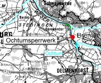 Lageplan Ochtumsperrwerk